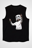 Marshmello Siyah Unisex Kolsuz Tişört