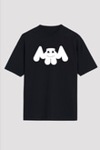 Marshmello Siyah Unisex Oversize Tişört T-Shirt