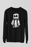 Marshmello Siyah Unisex Sweatshirt