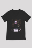 Marshmello Siyah Unisex V Yaka Tişört T-Shirt