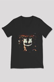 Marshmello Siyah Unisex V Yaka Tişört T-Shirt
