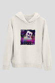 MarshmelloBaskılı Beyaz Hoodie