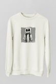 MarshmelloBaskılı Beyaz Sweatshirt