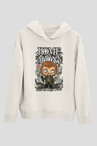 Marv Evde Tek Başına Baskılı Unisex Beyaz Hoodie