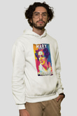 Mary Fairrfax Somerville Baskılı Unisex Ekru Hoodie