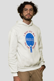 Masa Tenisi Baskılı Unisex Ekru Hoodie