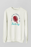 Masa Tenisi Baskılı Unisex Ekru Sweatshirt