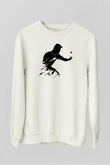 Masa tenisi Beyaz Unisex Sweatshirt