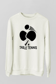 Masa tenisi Beyaz Unisex Sweatshirt
