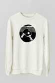 Masa tenisi Beyaz Unisex Sweatshirt