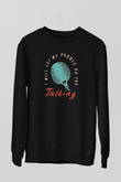 Masa Tenisi - Ping Pong Baskılı Unisex Siyah Sweatshirt