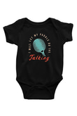 Masa Tenisi - Ping Pong Baskılı Unisex Siyah Bebek Body - Zıbın