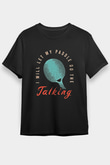 Masa Tenisi - Ping Pong Baskılı Unisex Siyah Tişört - Tshirt