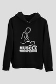 Masör Siyah Unisex Kapüşonlu Sweatshirt