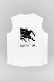 Massive Attack Baskılı Beyaz Unisex Kolsuz Tişört - Tshirt