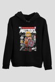 Master Baskılı Unisex Siyah Hoodie