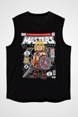 Master Baskılı Unisex Siyah Kolsuz Tişört
