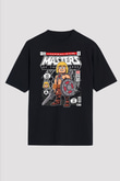 Master Baskılı Unisex Siyah Oversize Tişört