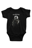 Mastodon Baskılı Siyah Bebek Body - Zıbın