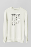 Matematiğin Ötesinde Baskılı Unisex Ekru Sweatshirt