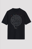 Matematikçi Siyah Unisex Oversize Tişört T-Shirt