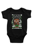 MAUI Baskılı Unisex Siyah Bebek Body - Zıbın