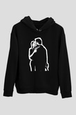Max Payne Baskılı Unisex Siyah Kapüşonlu Sweatshirt