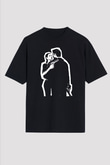 Max Payne Baskılı Unisex Siyah Oversize Tişört - Tshirt