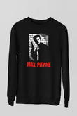 Max Payne Baskılı Unisex Siyah Sweatshirt
