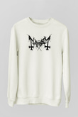 Mayhem Beyaz Unisex Sweatshirt