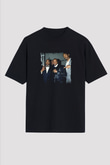 MC Hammer Baskılı Unisex Oversize Siyah Tişört