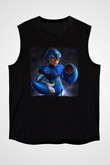 Mega Man Siyah Unisex Kolsuz Tişört