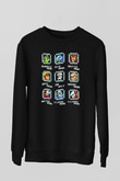 Mega Man Siyah Unisex  Sweatshirt