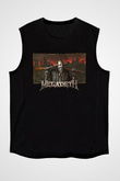 Megadeth Baskılı Unisex Siyah Kolsuz Tişört - Tshirt