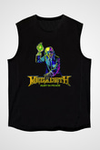 Megadeth Baskılı Unisex Siyah Kolsuz Tişört - Tshirt