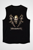 Megadeth Baskılı Unisex Siyah Kolsuz Tişört - Tshirt