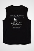 Megadeth Baskılı Unisex Siyah Kolsuz Tişört - Tshirt