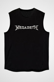 Megadeth Baskılı Unisex Siyah Kolsuz Tişört - Tshirt