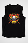 Megadeth Baskılı Unisex Siyah Kolsuz Tişört - Tshirt
