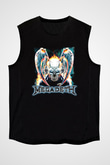 Megadeth Baskılı Unisex Siyah Kolsuz Tişört - Tshirt