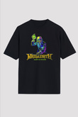 Megadeth Baskılı Unisex Siyah Oversize Tişört - Tshirt