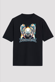 Megadeth Baskılı Unisex Siyah Oversize Tişört - Tshirt