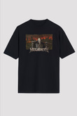 Megadeth Baskılı Unisex Siyah Oversize Tişört - Tshirt