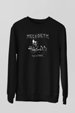 Megadeth Baskılı Unisex Siyah Sweatshirt
