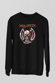 Megadeth Baskılı Unisex Siyah Sweatshirt