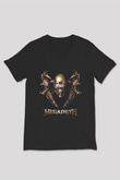 Megadeth Siyah Unisex V Yaka Tişört T-Shirt