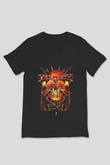 Megadeth Siyah Unisex V Yaka Tişört T-Shirt