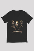 Megadeth Siyah Unisex V Yaka Tişört T-Shirt