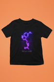 Melatonin Molekülü Neon Baskılı Unisex Siyah Çocuk Tişörtü - Tshirt