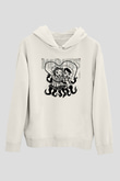 Melvins Baskılı Beyaz Unisex Kapüşonlu Sweatshirt
